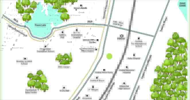 Lodha Riservo Location Map